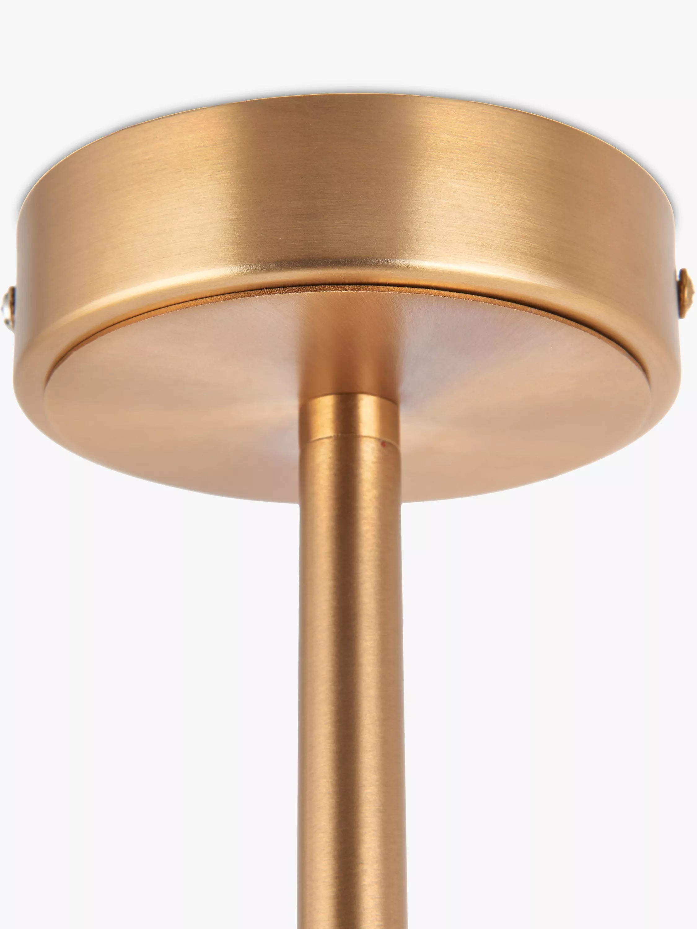 John Lewis Leighton ceiling light warm antique brass, imported from the UK