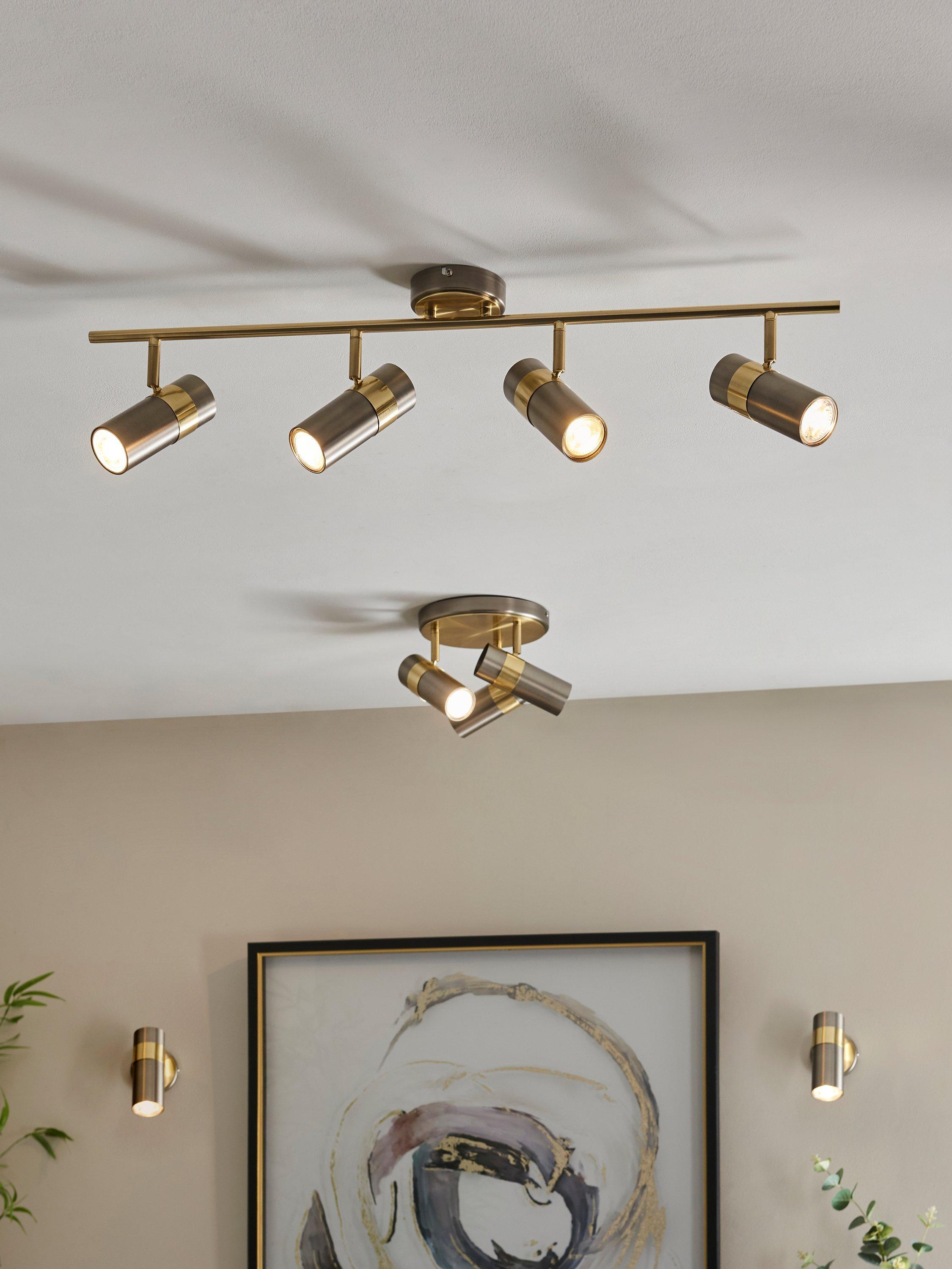John Lewis Obi Strahler Wandleuchte mattnickel gold - britisches Produkt