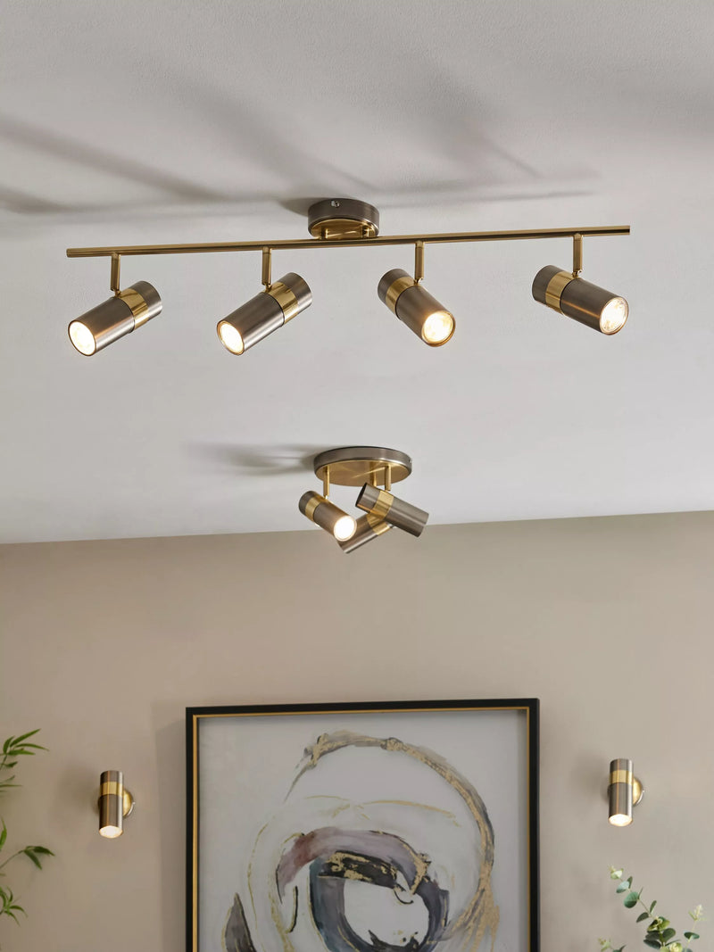 John Lewis Obi spotlight wall light matt nickel gold - British product