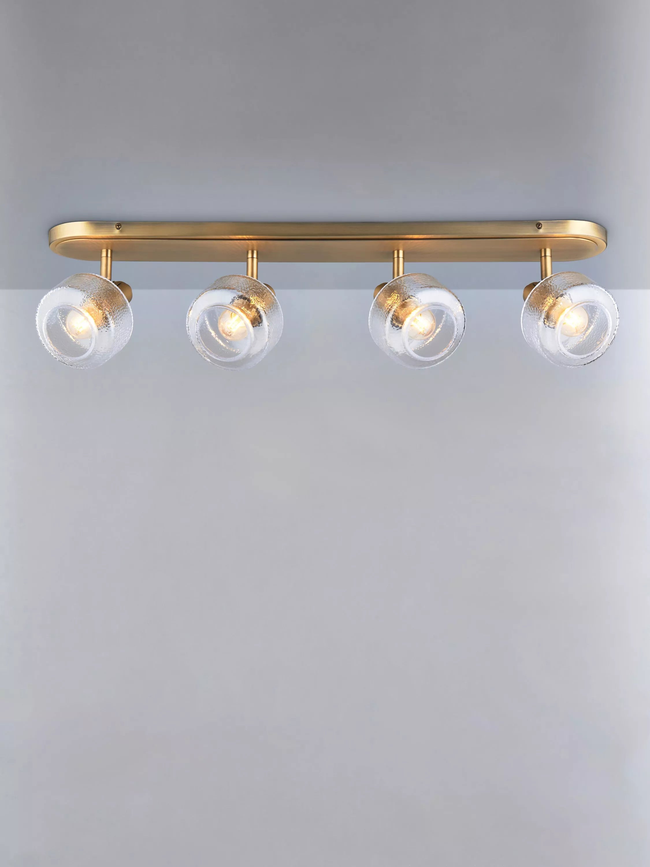 John Lewis 4 spotlight ceiling bar matte antique brass, UK version
