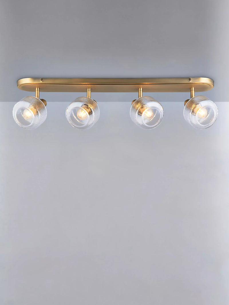 John Lewis 4 spotlight ceiling bar matte antique brass, UK version