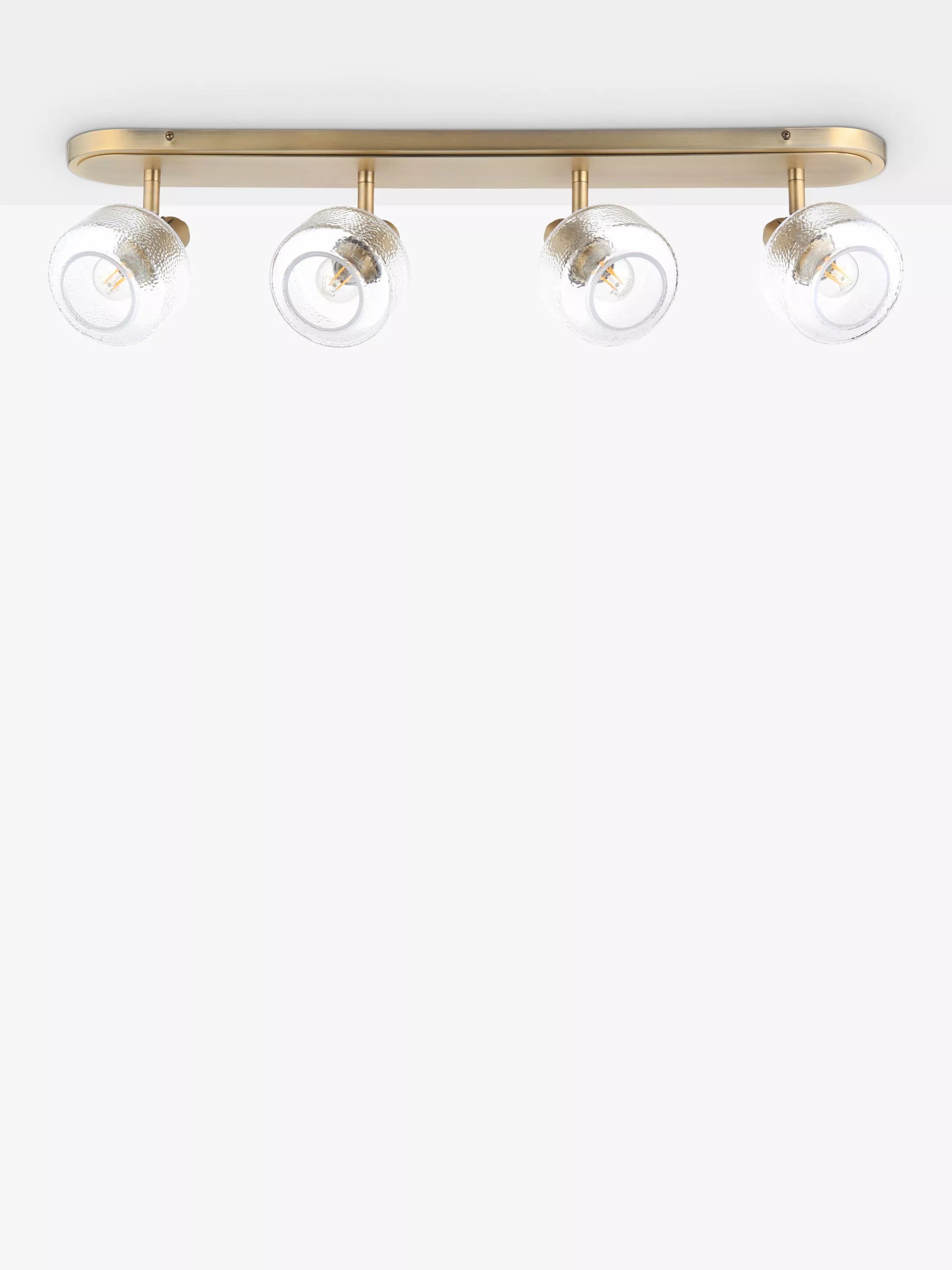 John Lewis 4 spotlight ceiling bar matte antique brass, UK version