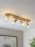 John Lewis 4 spotlight ceiling bar matte antique brass, UK version