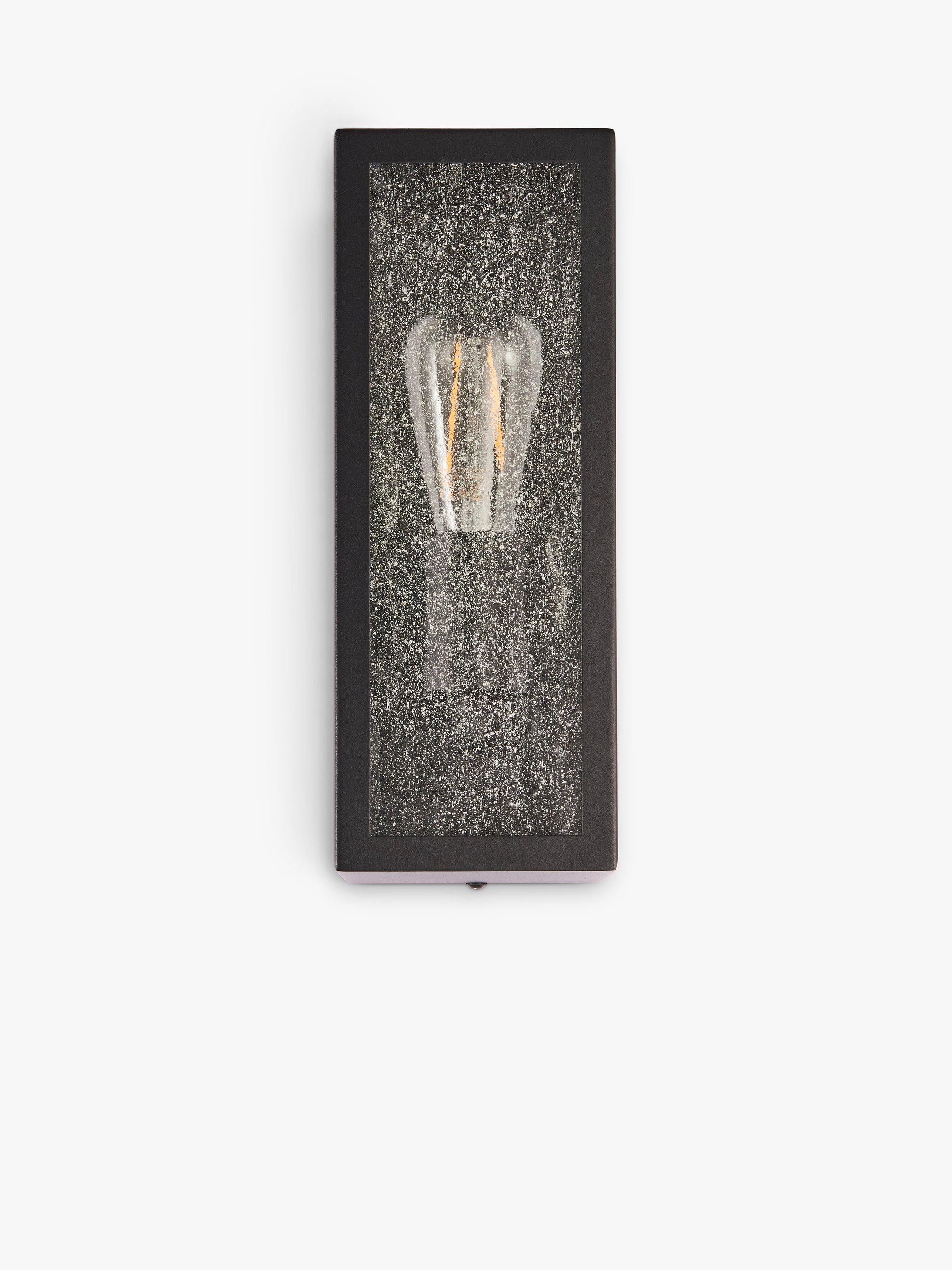 John Lewis black ripple glass outdoor wall light, UK version