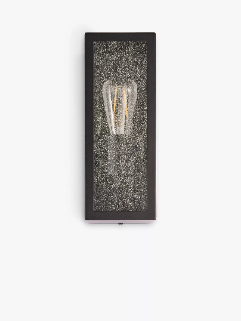 John Lewis black ripple glass outdoor wall light, UK version