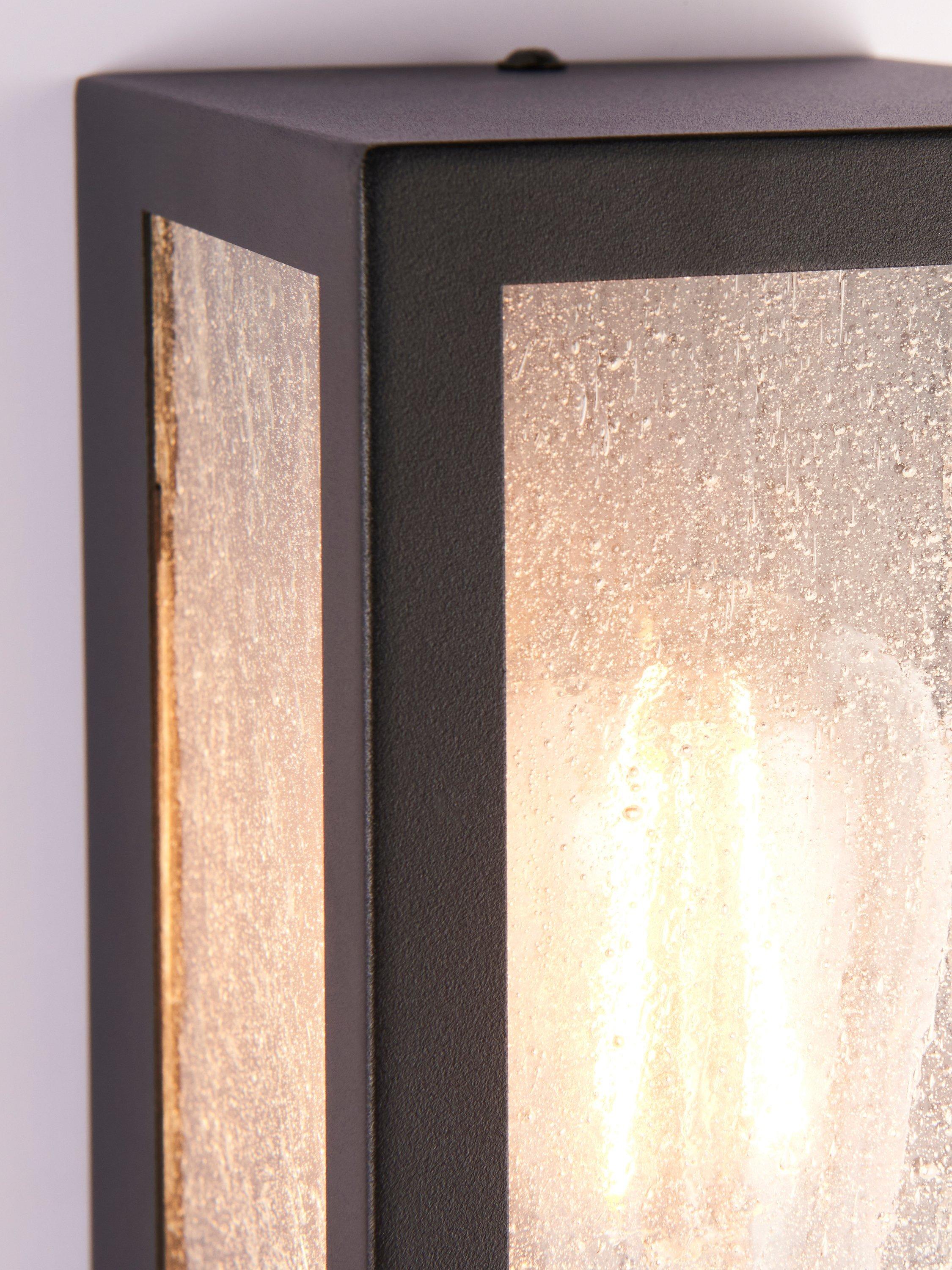 John Lewis black ripple glass outdoor wall light, UK version