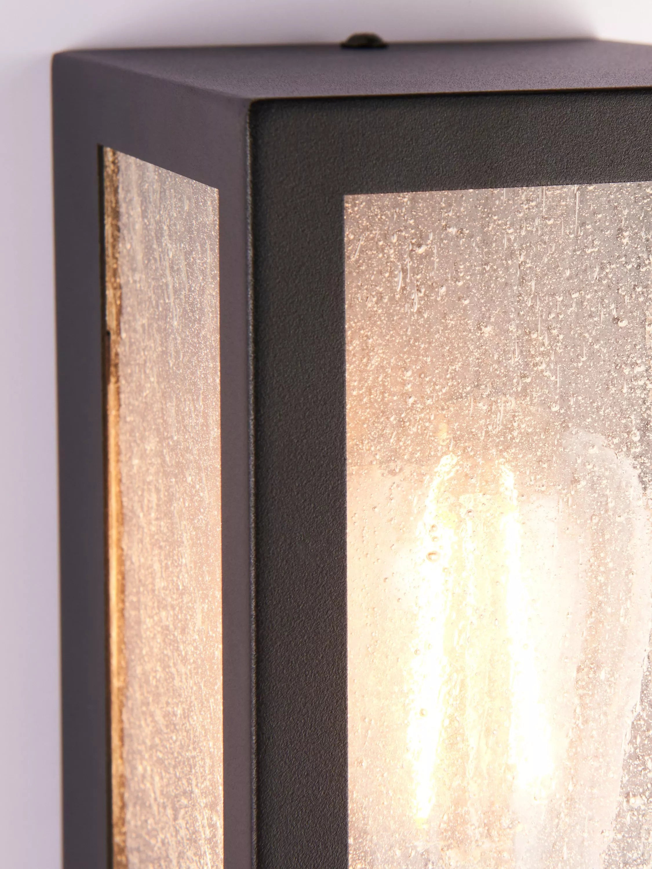 John Lewis black ripple glass outdoor wall light, UK version
