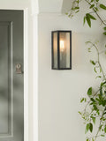 John Lewis black ripple glass outdoor wall light, UK version
