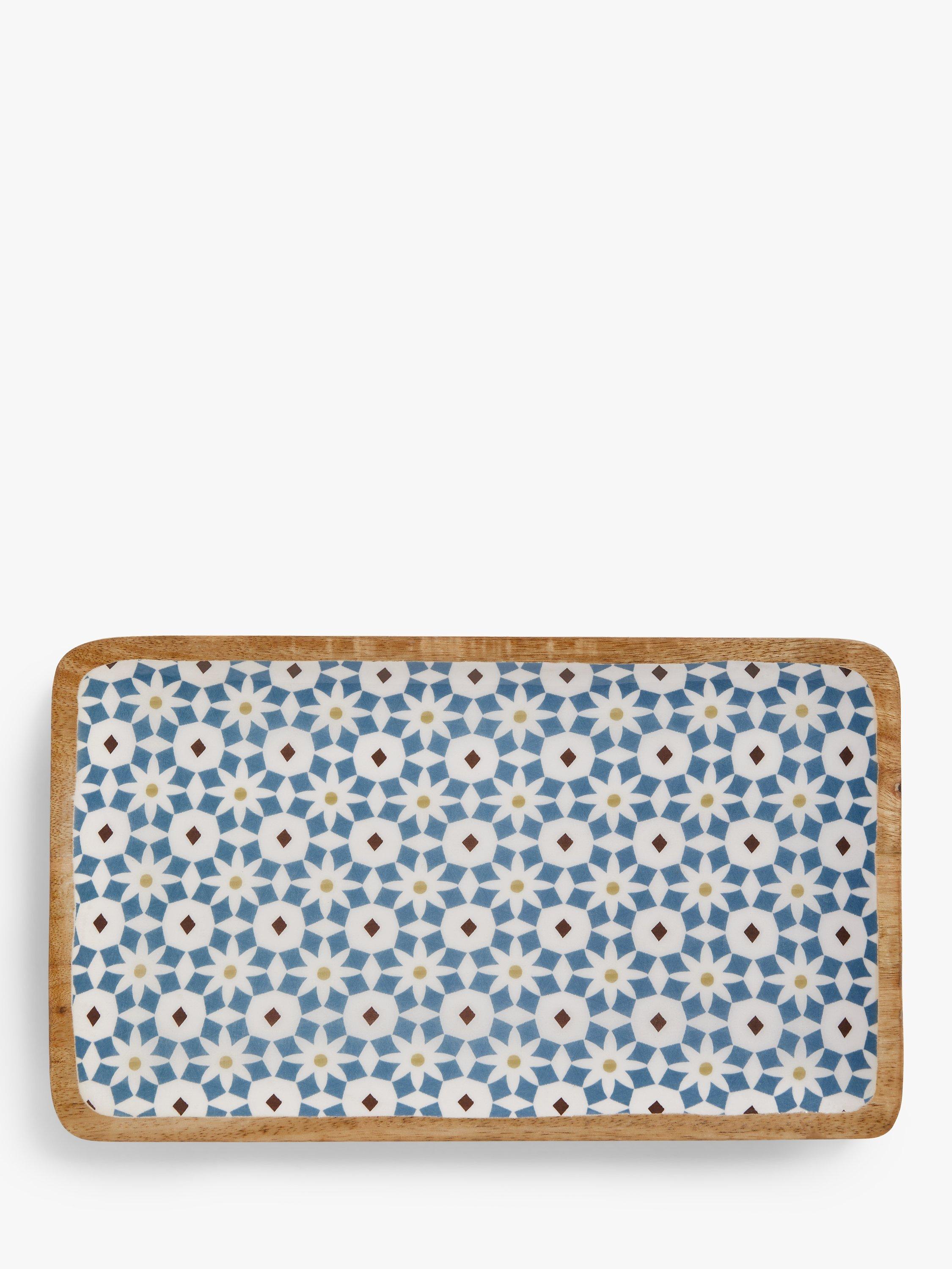 John Lewis mango wood platter with Lisbon tile pattern, UK version