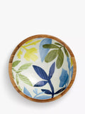 John Lewis handmade mango wood salad bowl with foliage print, 24cm, UK version