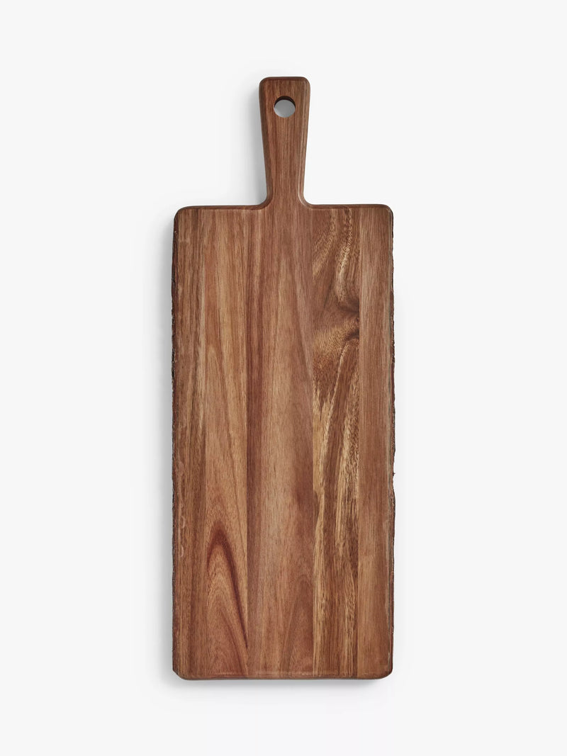 John Lewis natural bark edge acacia wood serving board, UK version