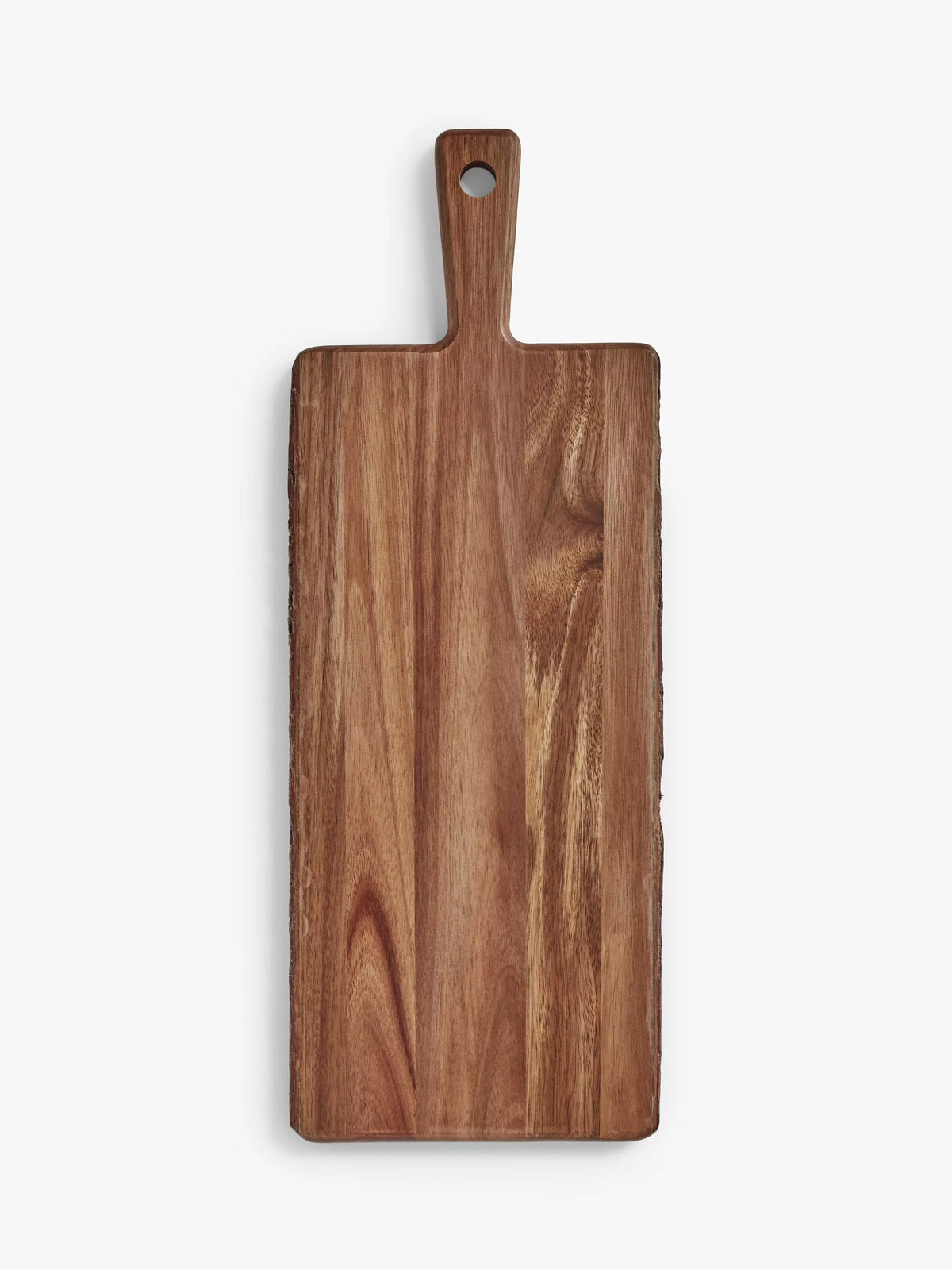 John Lewis natural bark edge acacia wood serving board, UK version