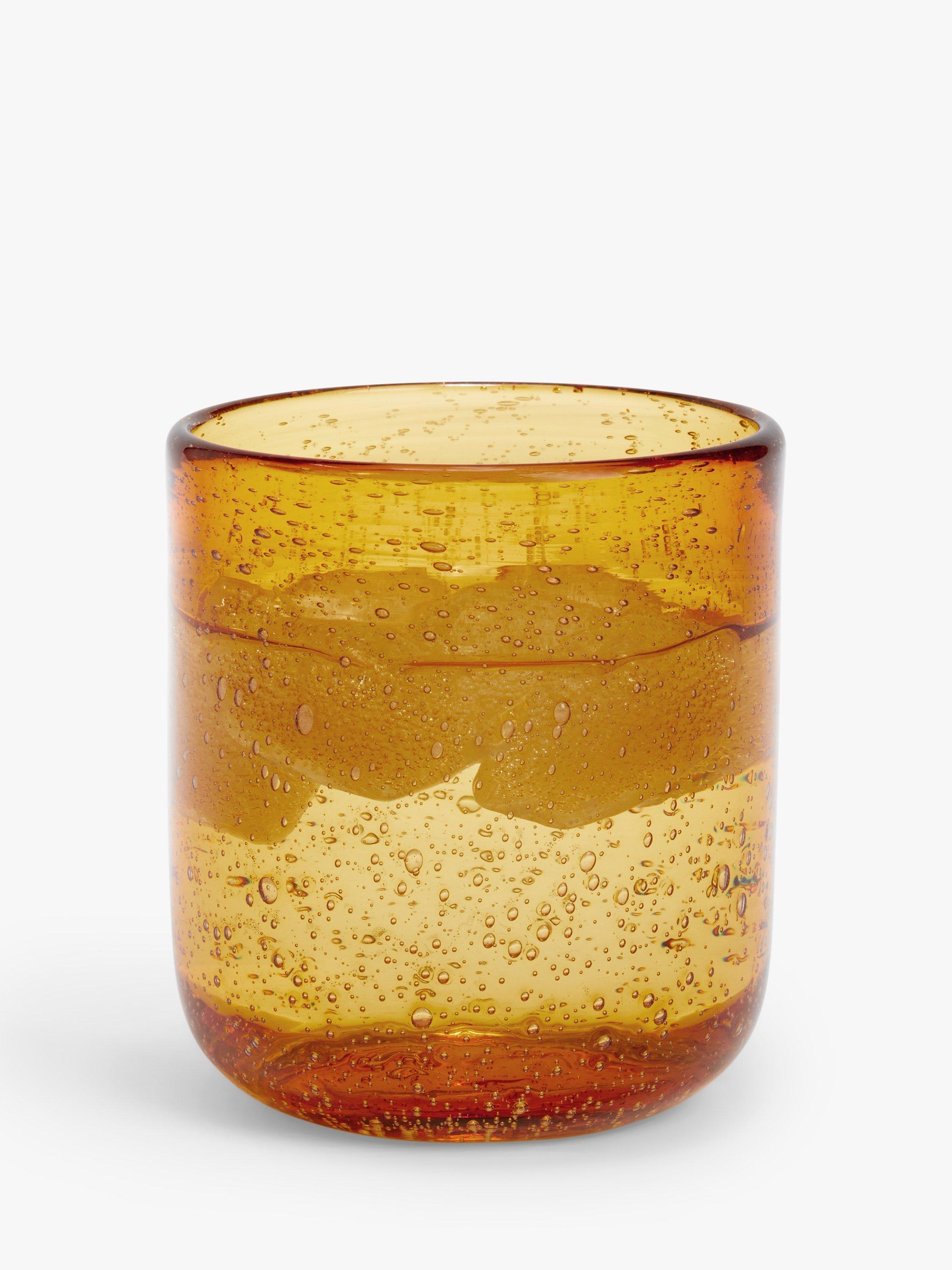 John Lewis amber bubble glass tumbler, 330ml, UK version
