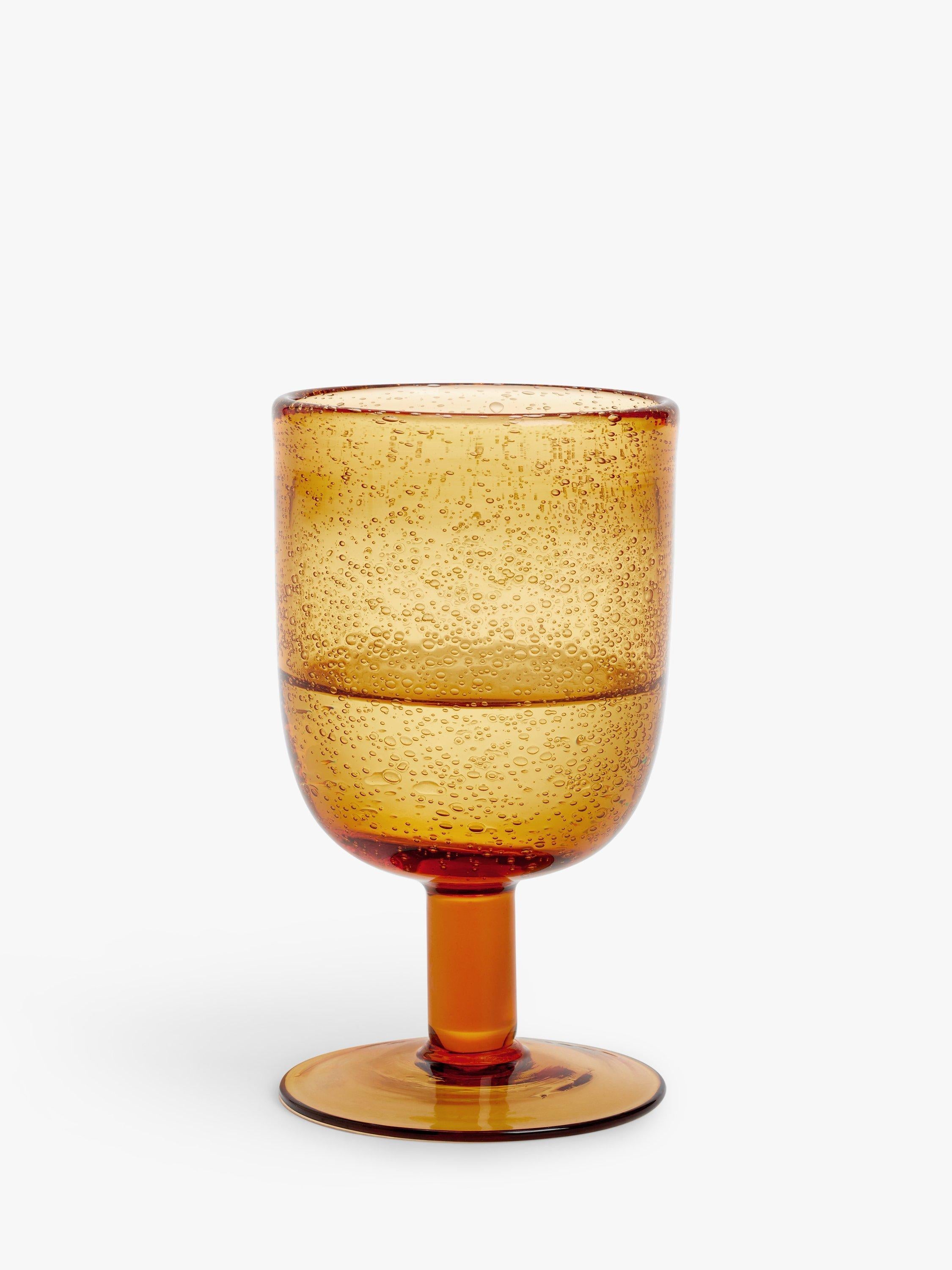John Lewis amber bubble wine glass 345ml, UK version