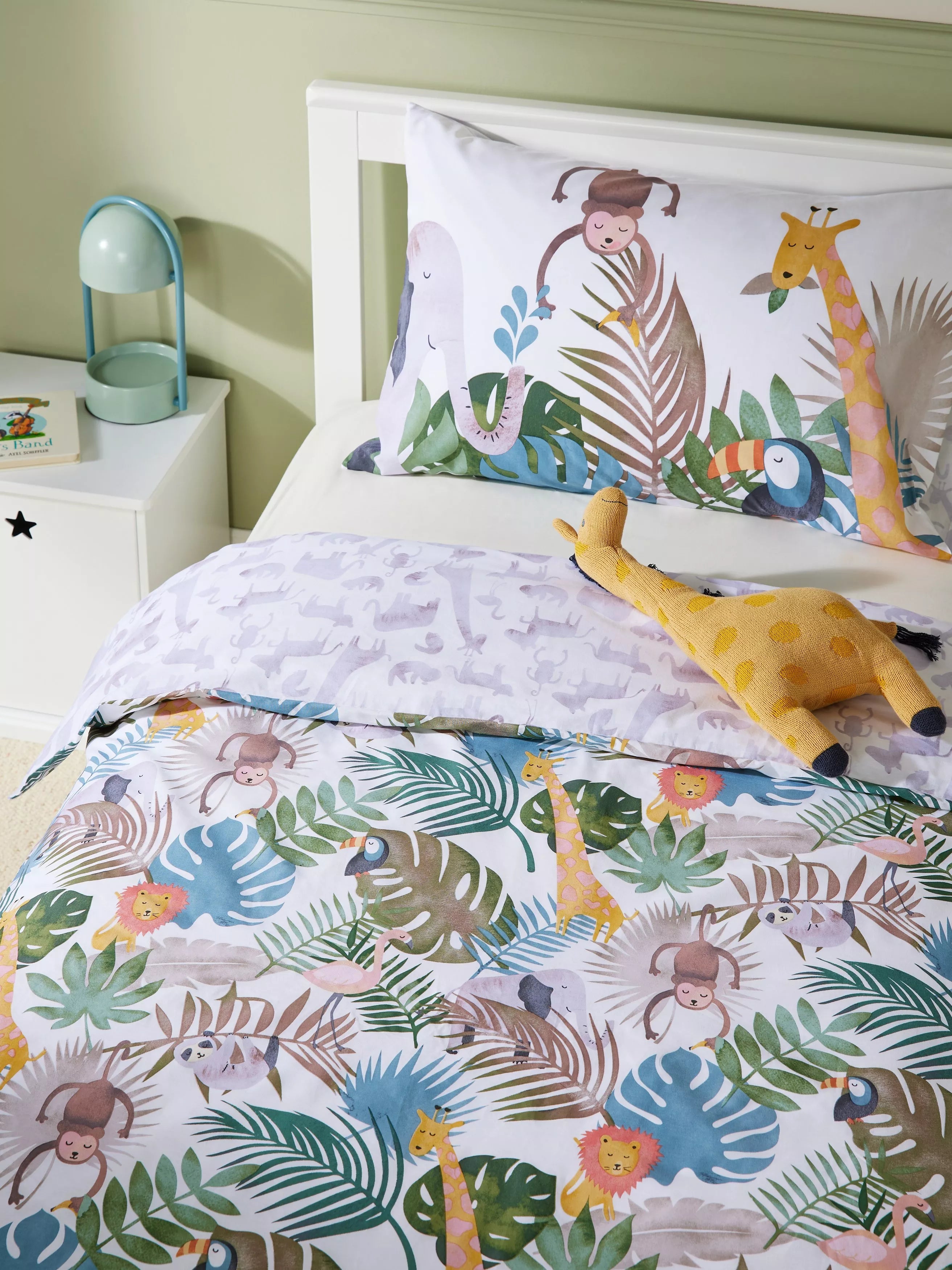 John Lewis kids' reversible safari duvet cover and pillowcase set, UK version