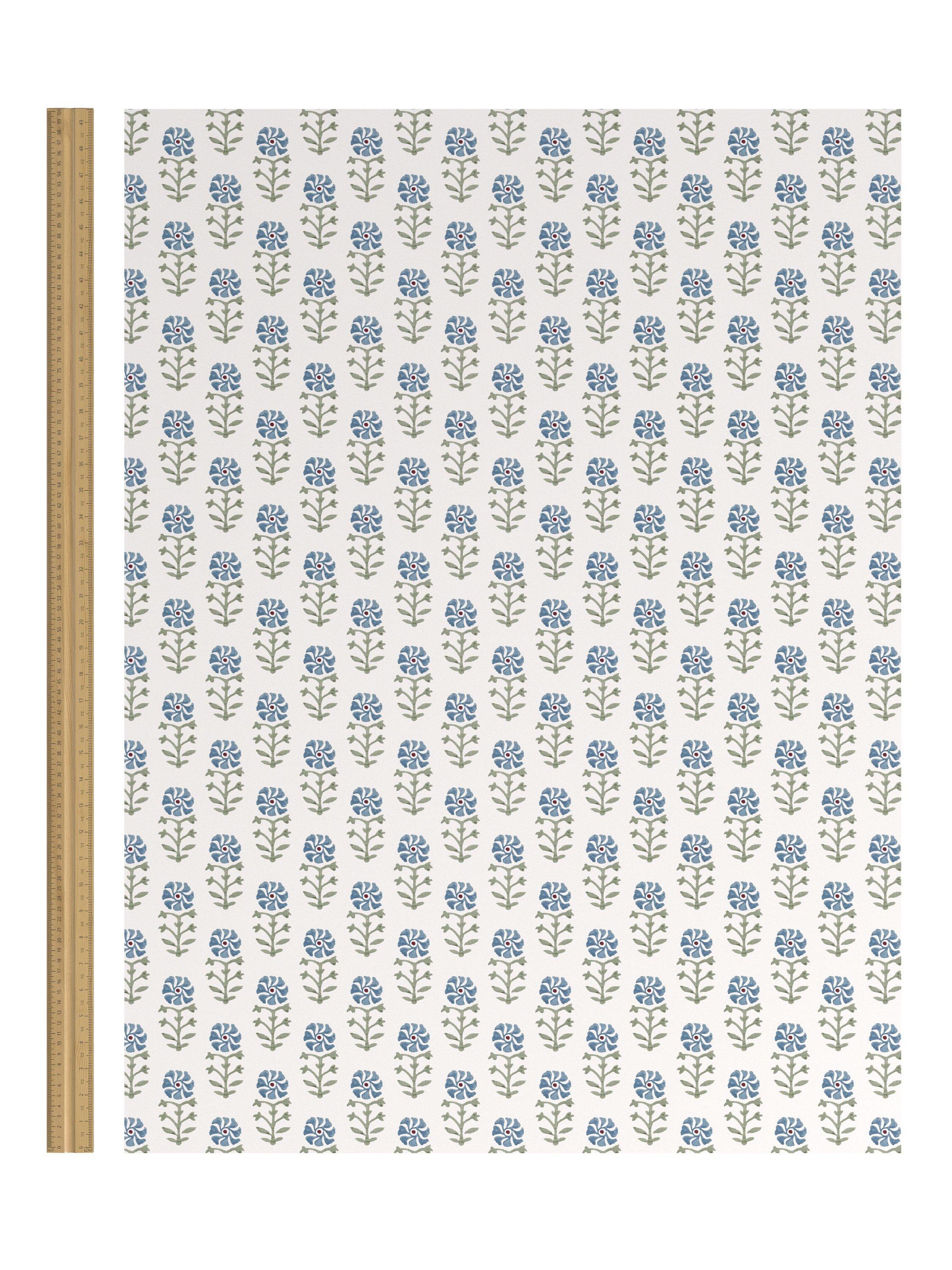 John Lewis Aria wallpaper lake blue (British brand)