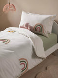 John Lewis rainbow tufted duvet cover set single, imported from the UK