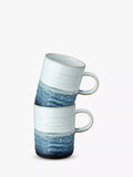 Denby Kiln Blue Stoneware Mugs, Set of 2, 370ml, Blue