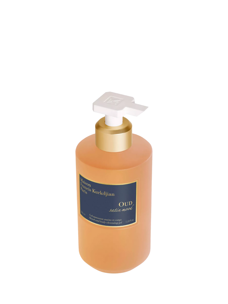 Maison Francis Kurkdjian Oud Satin Mood Hand and Body Cleansing Gel 350ml, imported from the UK