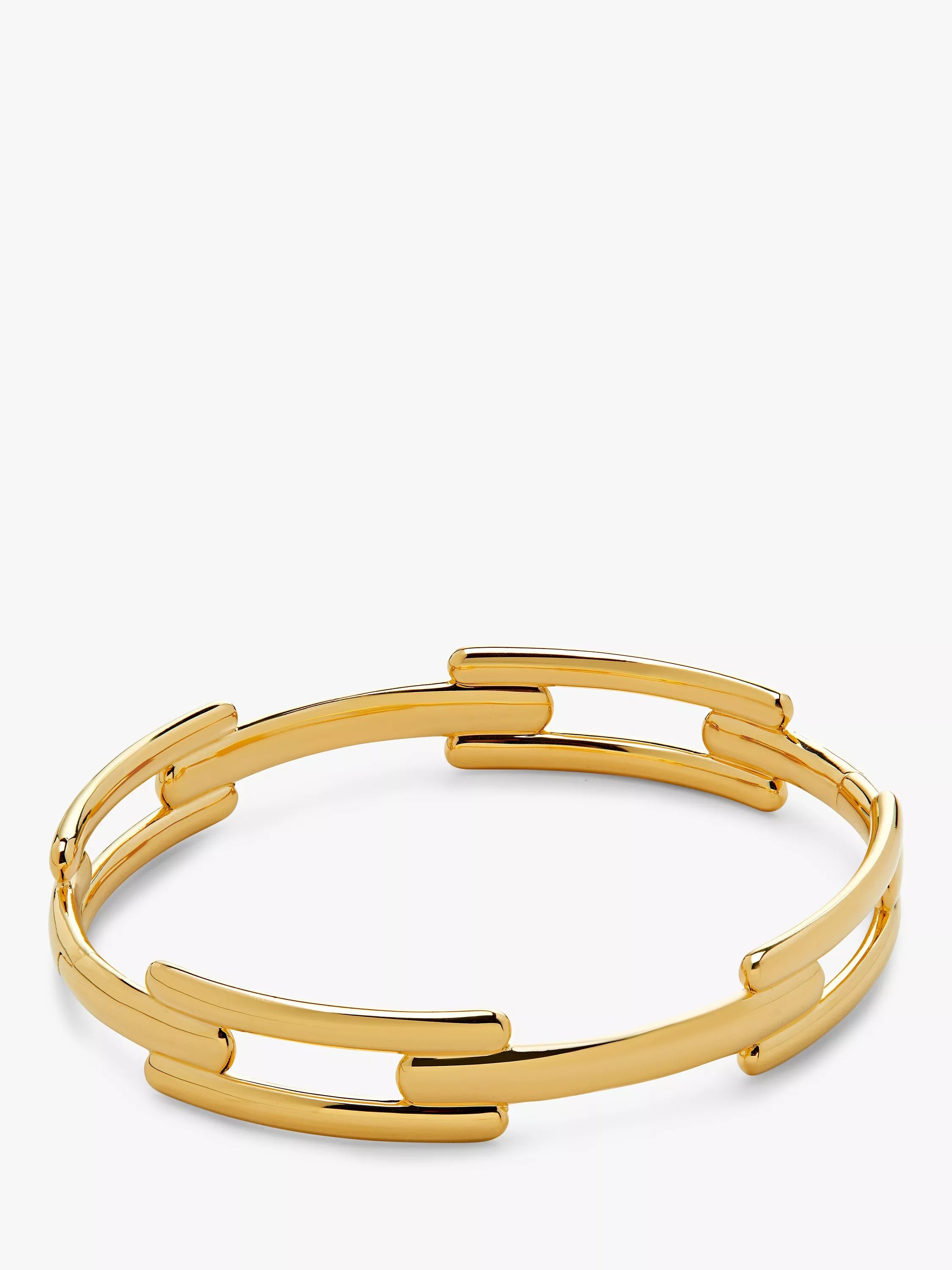 Monica Vinader Signatur Link Armreif Gold 18 Karat Vermeil (britische Marke)