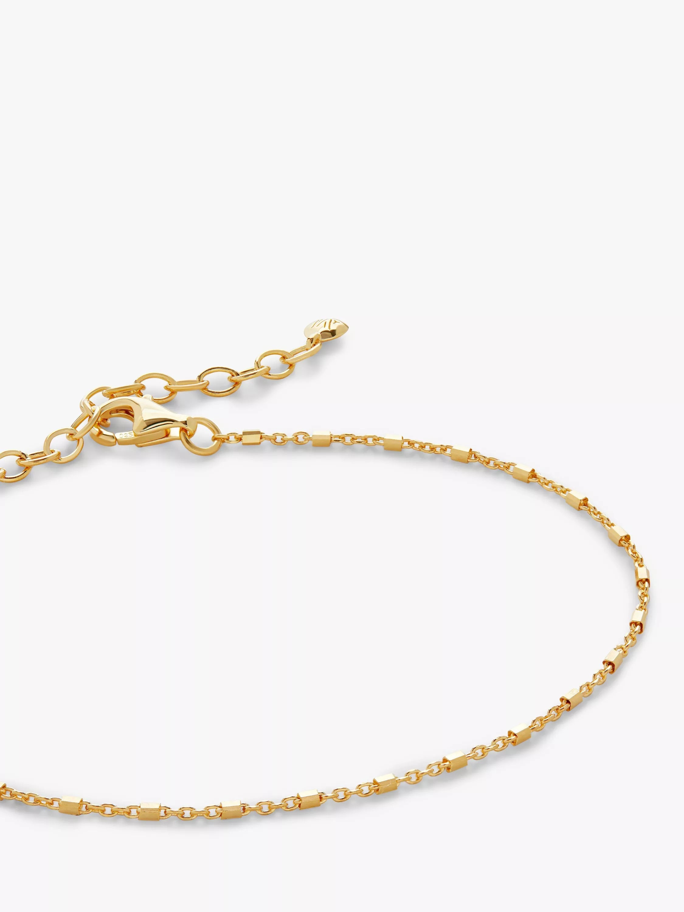 Monica Vinader gold station chain bracelet, imported from the UK