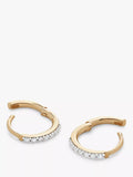 Monica Vinader gold diamond hoop earrings 14ct - British product