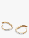 Monica Vinader gold diamond hoop earrings 14ct - British product