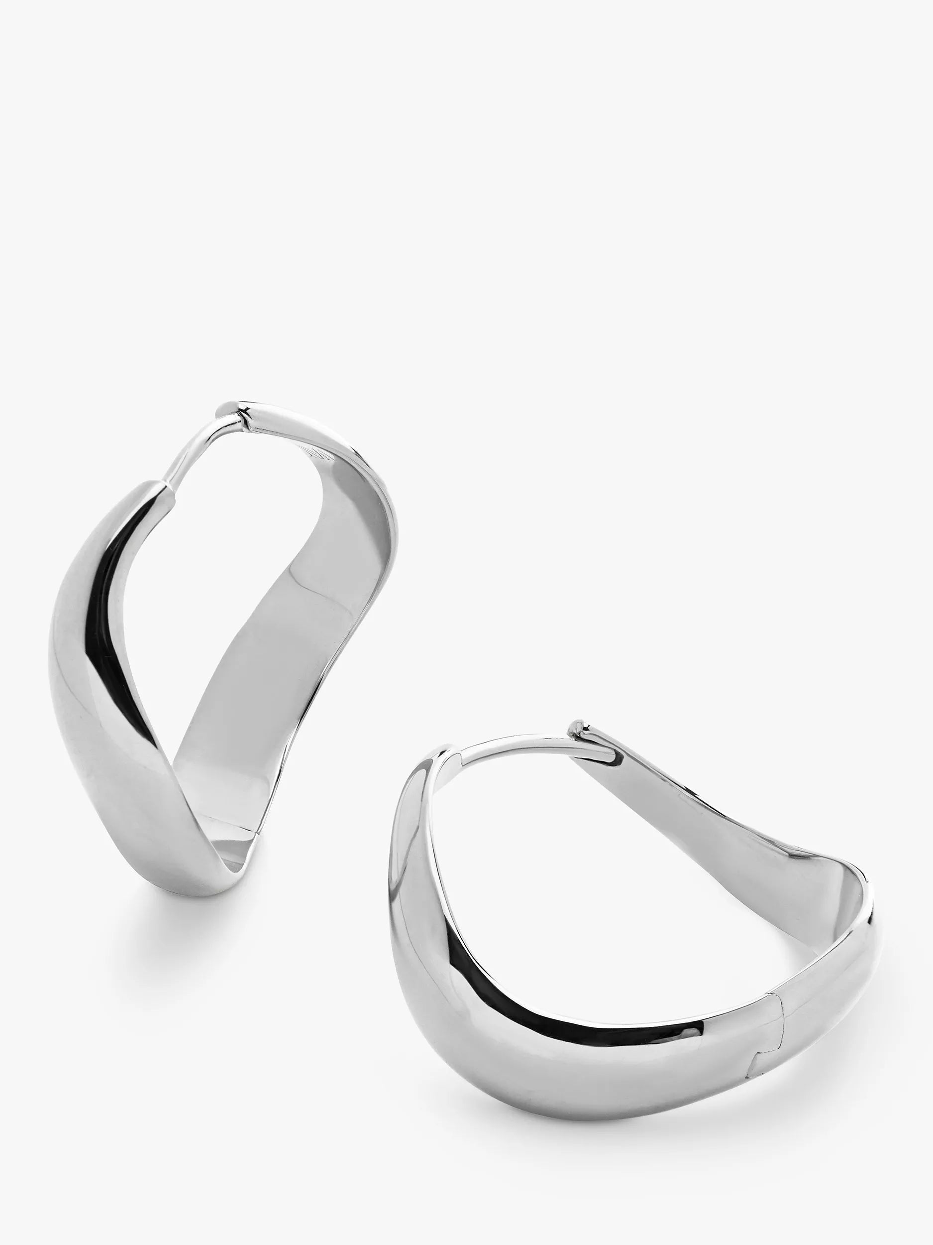 Monica Vinader Swirl Medium Hoop Earrings
