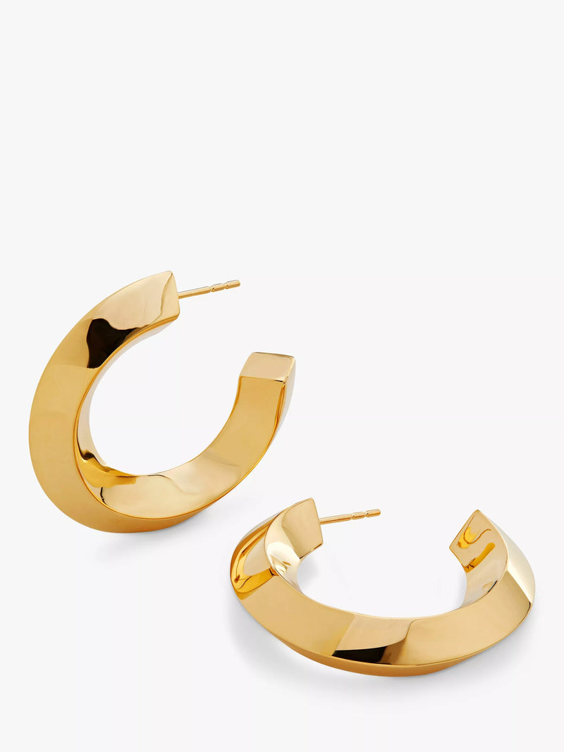 Monica Vinader gold large hoop earrings, UK version