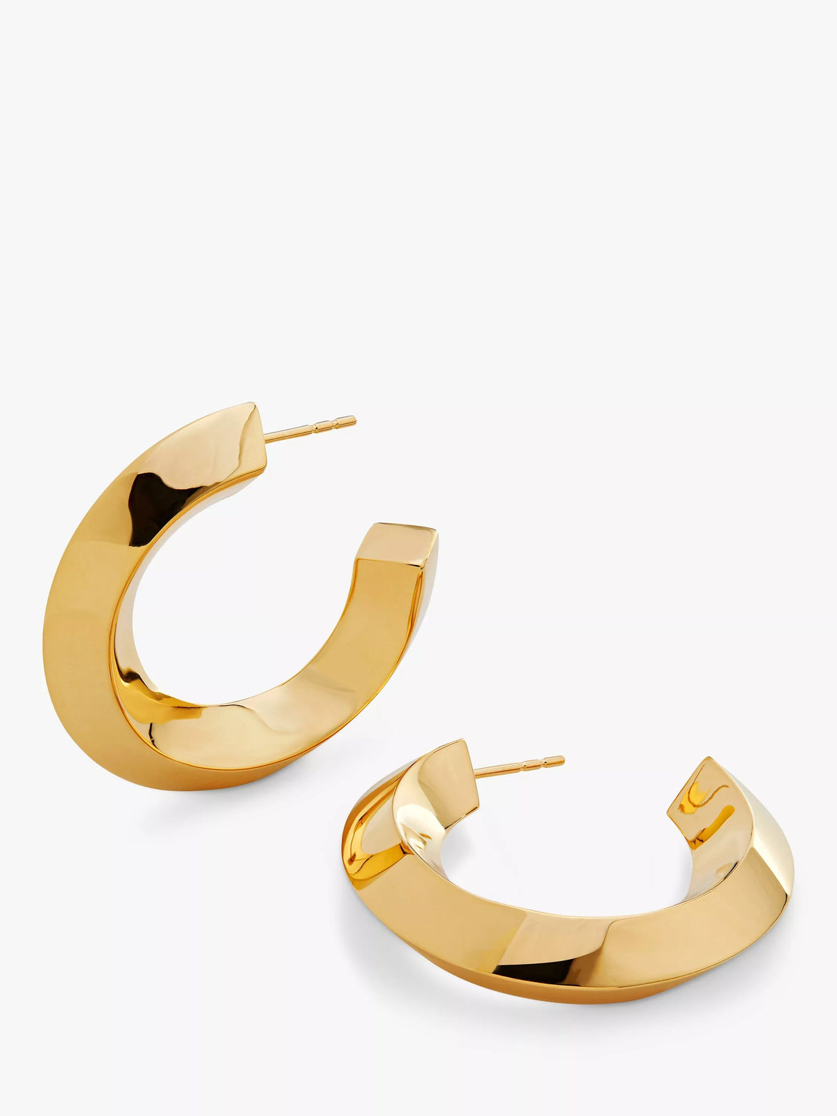 Monica Vinader gold large hoop earrings, UK version