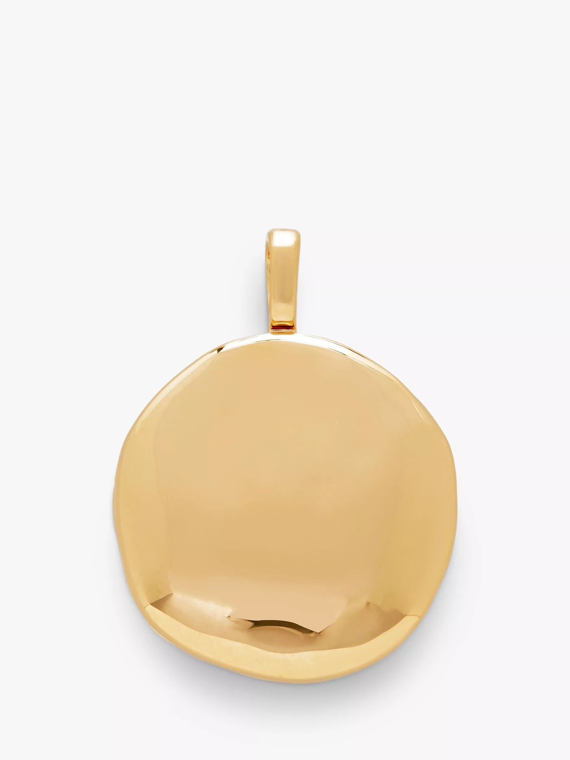 Monica Vinader Deia Locket Rond en Forme de Galet