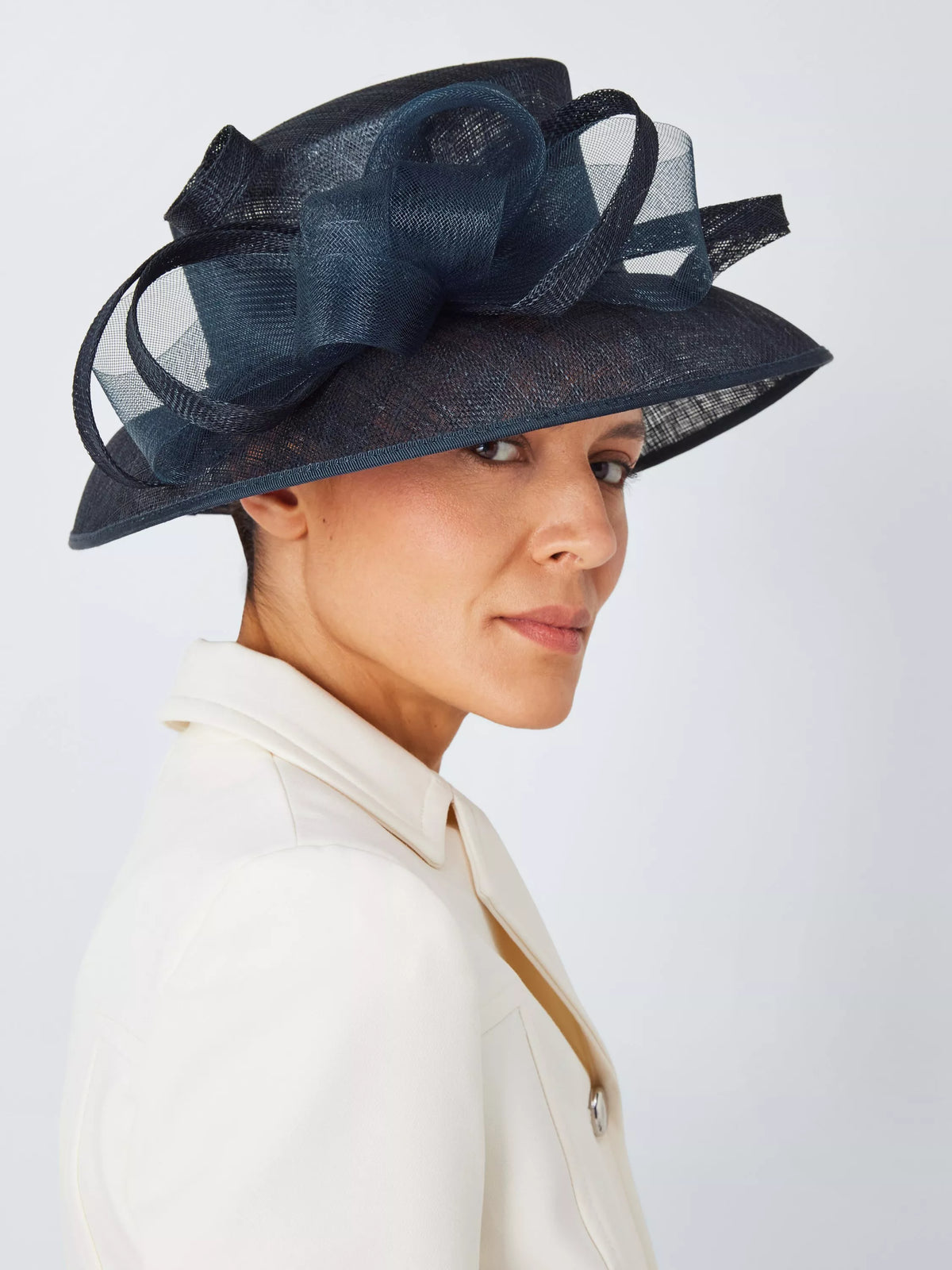 John Lewis Margot Down Brim Occasion Hat, Navy