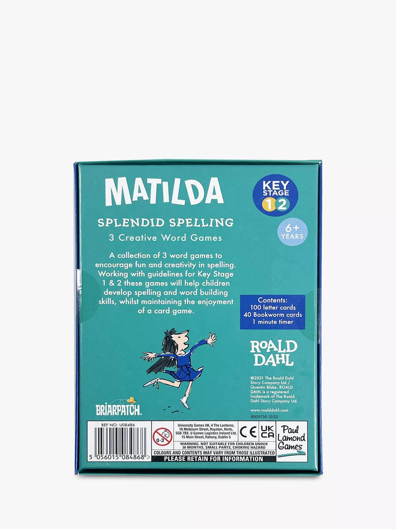 Roald Dahl Matilda spelling game - British product