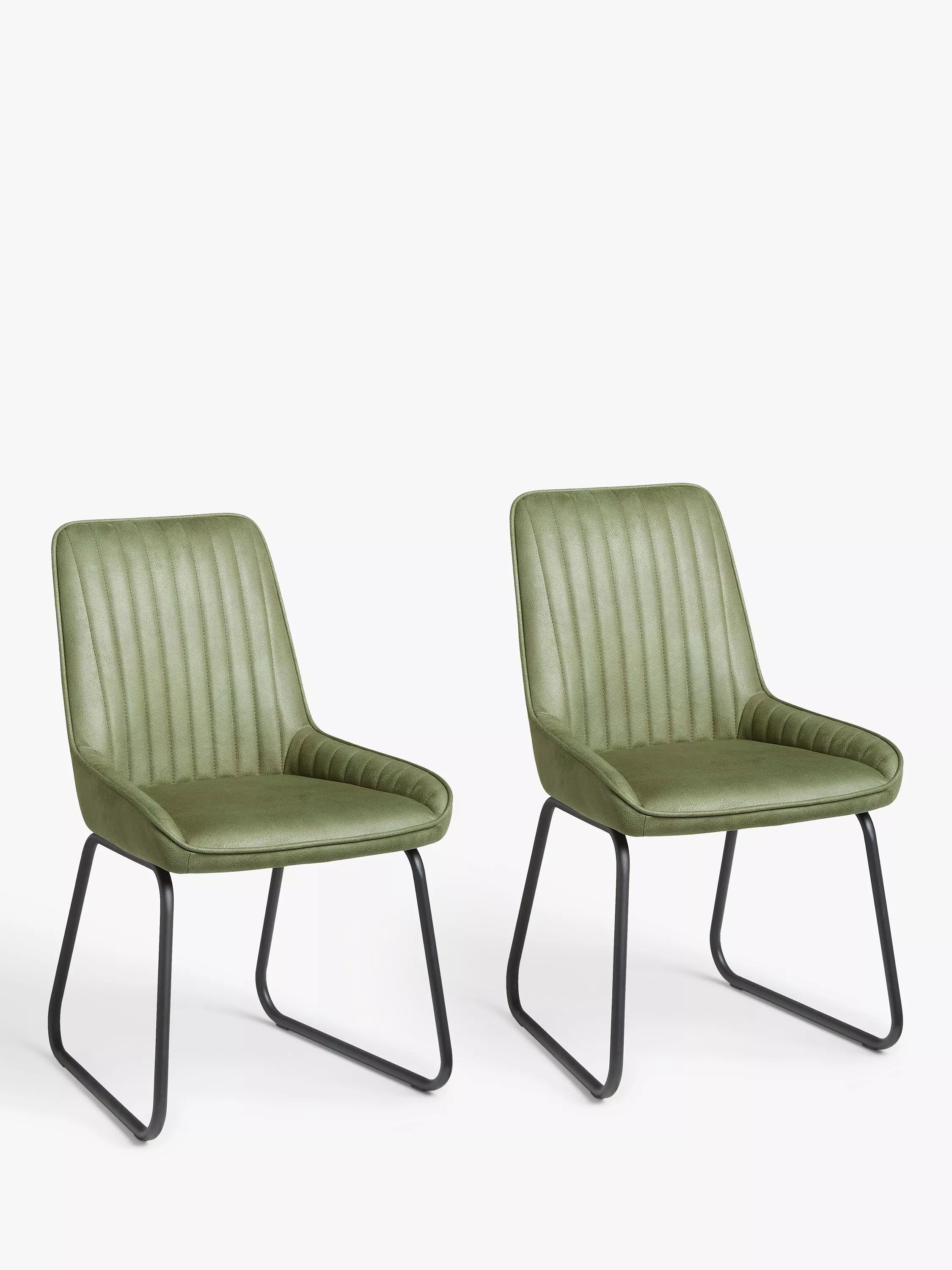 John Lewis Brooks II Side Dining Chairs, Set of 2, Green