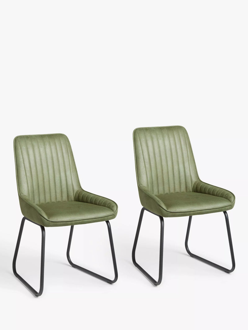 John Lewis Brooks II Side Dining Chairs, Set of 2, Green