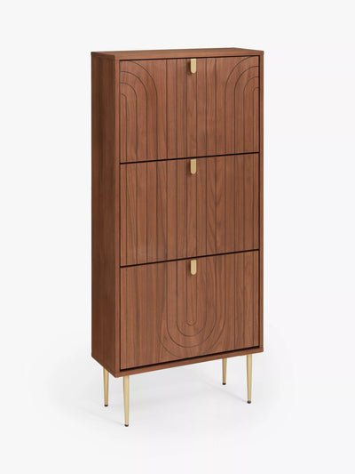 John Lewis John Lewis Harvard Tall Shoe Storage Unit, Walnut- Buy online at McGrocer