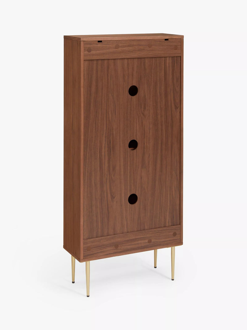 John Lewis Harvard Tall Shoe Storage Unit in Walnut (British brand)