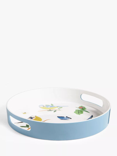 John Lewis Round Melamine Tray with Wildlife Floral and Insect Print, Multi- Buy online at McGrocer