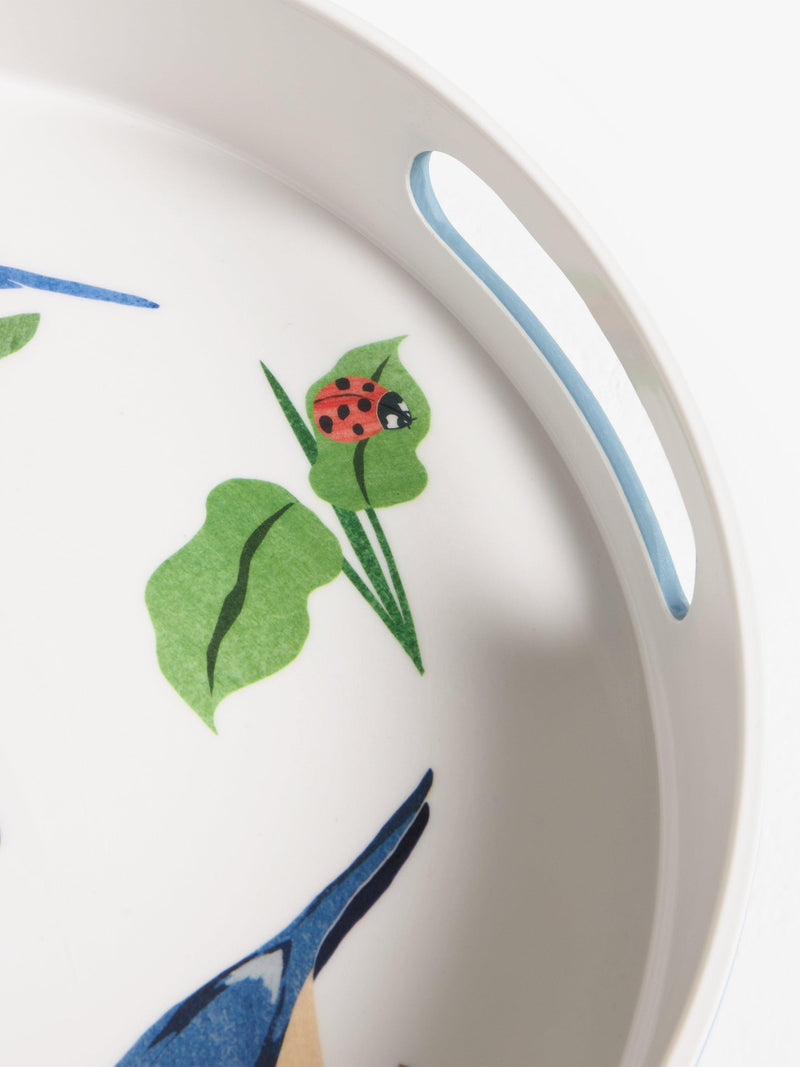 John Lewis wildlife print round melamine tray, UK version