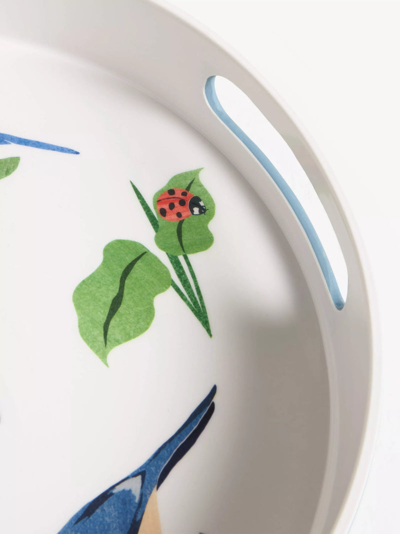 John Lewis wildlife print round melamine tray, UK version