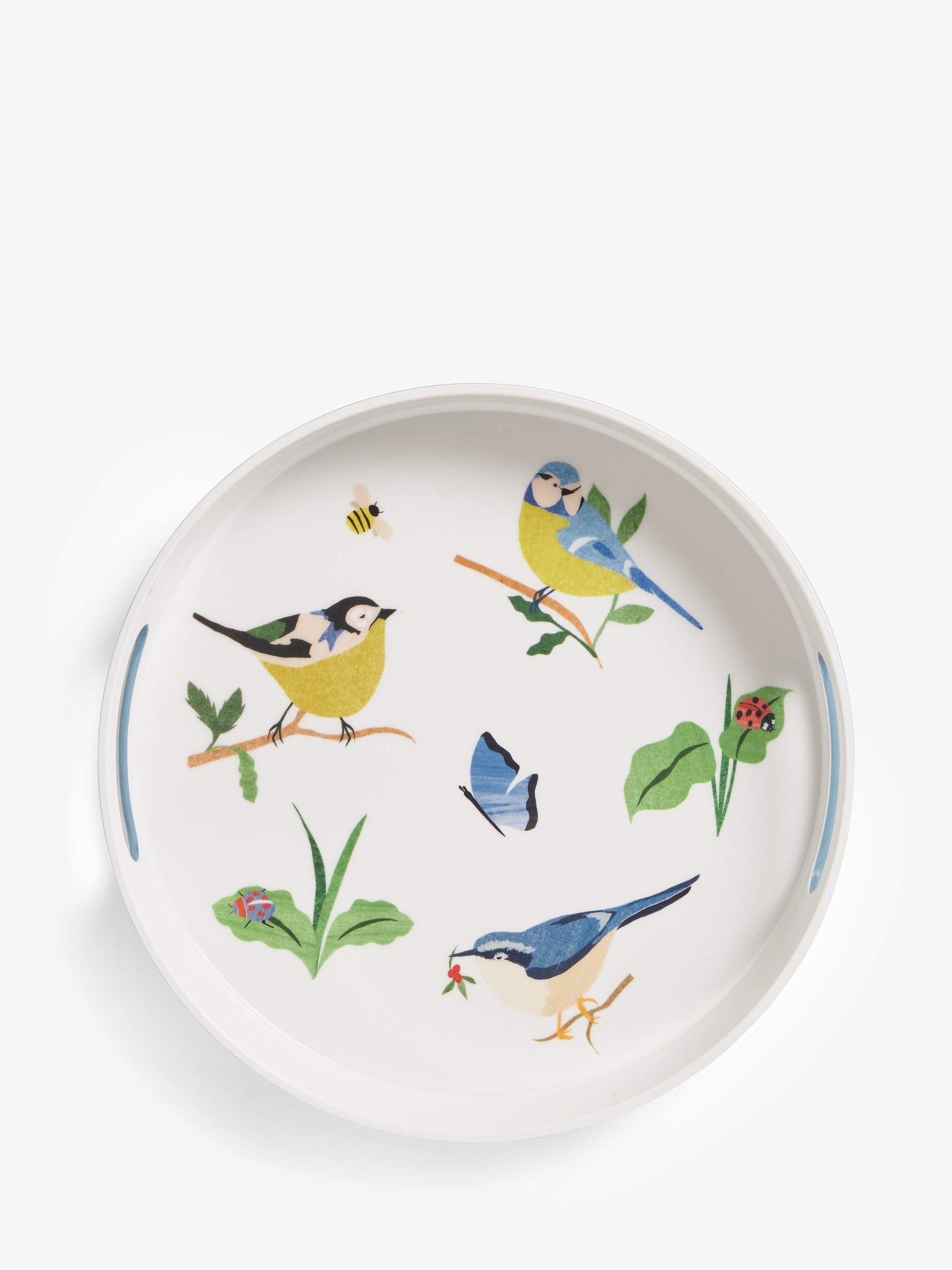 John Lewis wildlife print round melamine tray, UK version