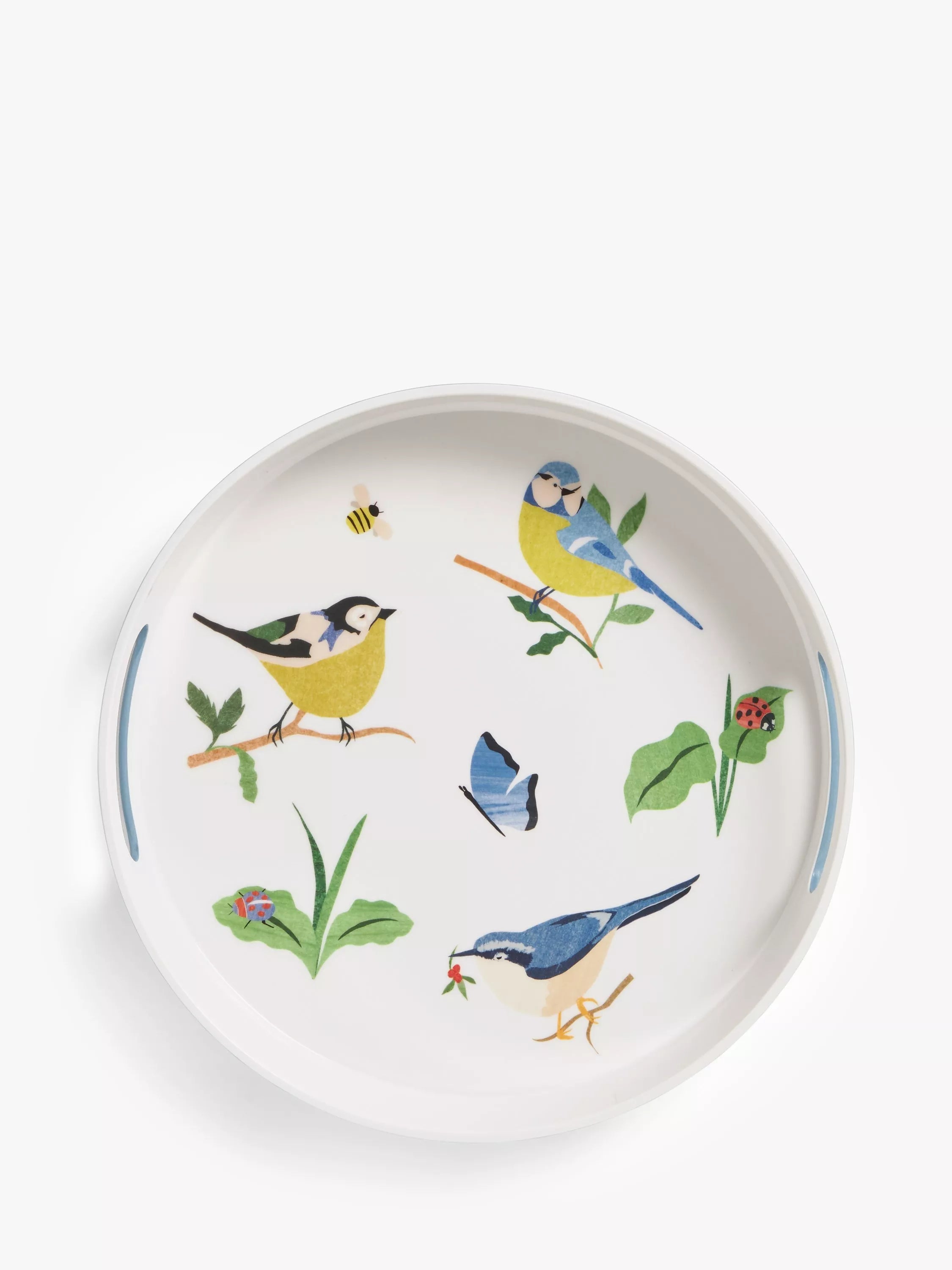 John Lewis wildlife print round melamine tray, UK version