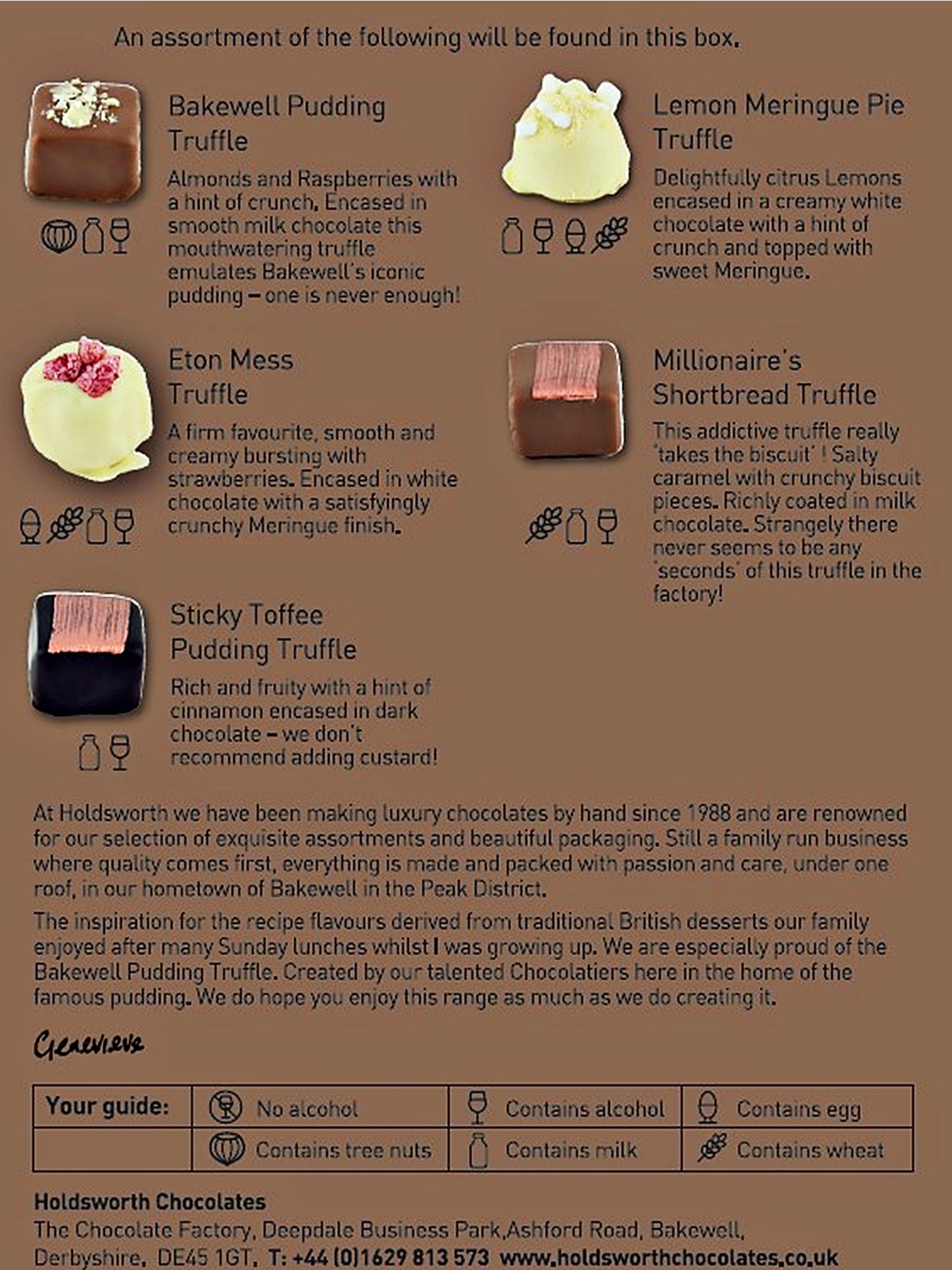Holdsworth Exclusive Dessert Collection assorted chocolate box 185g, UK version