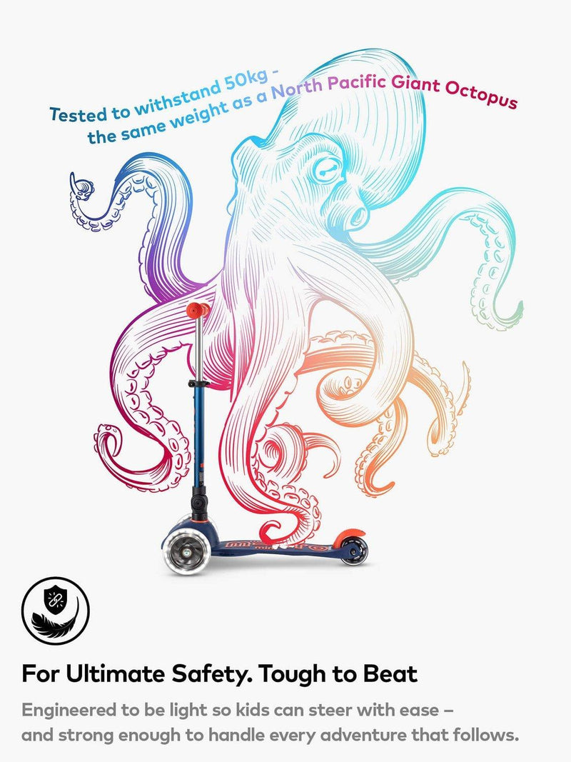 Micro Scooters Mini Deluxe faltbarer LED-Roller - Britisches Produkt