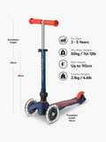 Micro Scooters Mini Deluxe faltbarer LED-Roller - Britisches Produkt