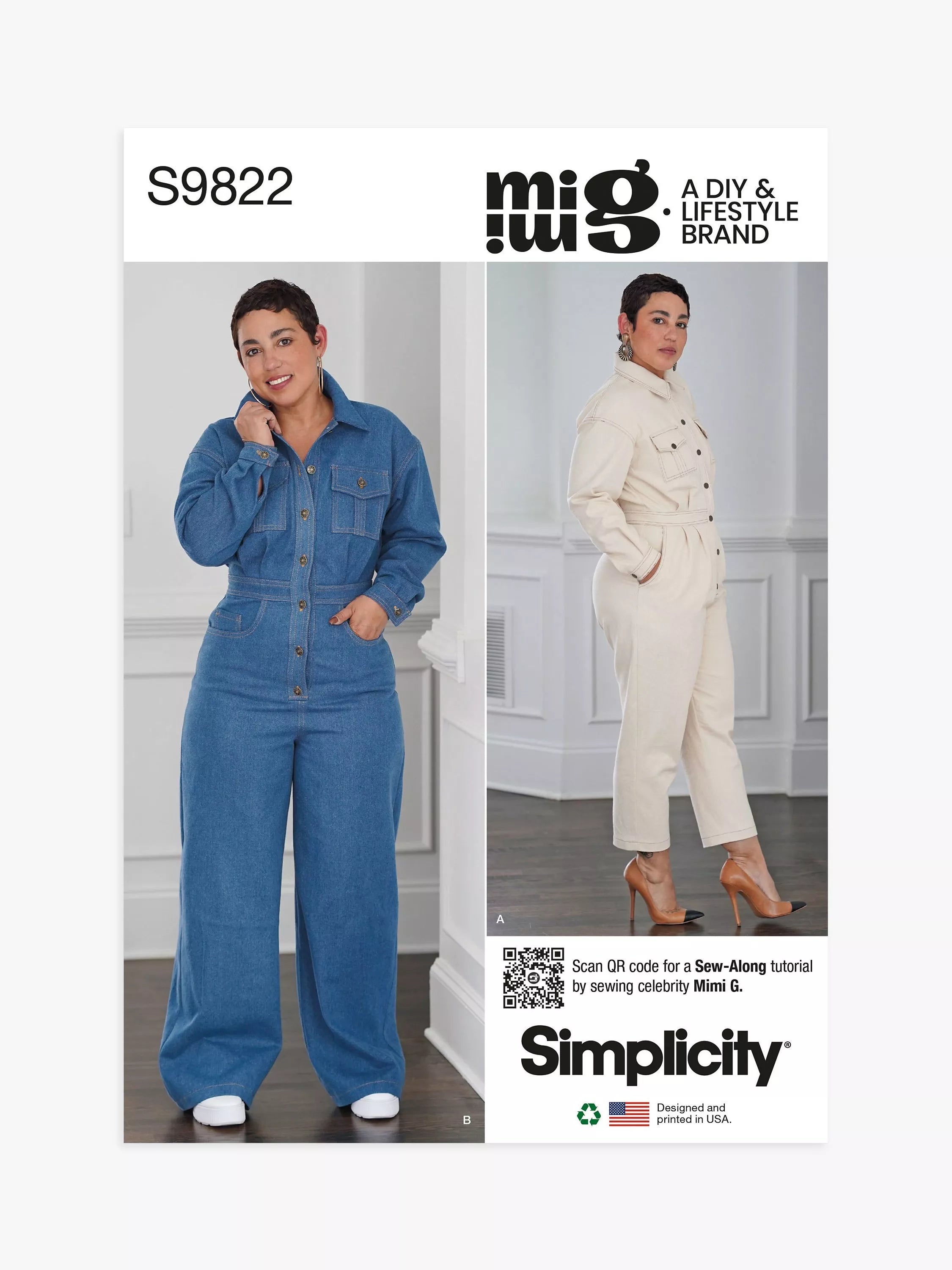 Patron de couture Simplicity S9822 pour combinaisons - produit britannique