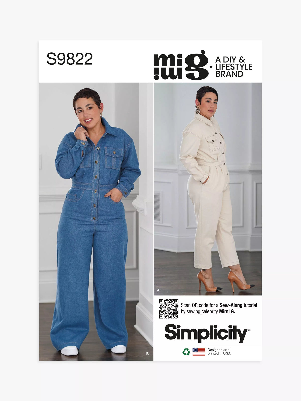 Patron de couture Simplicity S9822 pour combinaisons - produit britannique