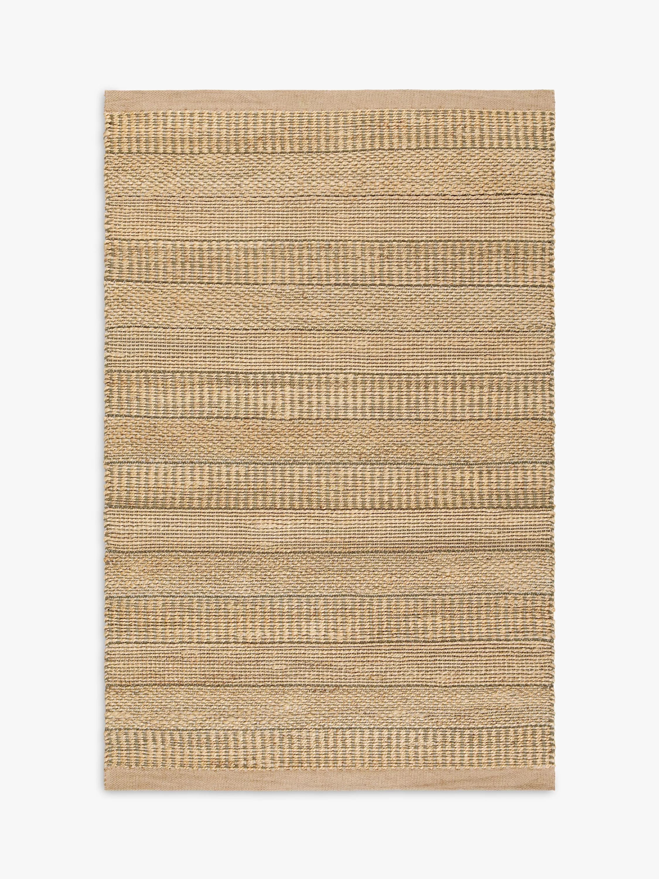 John Lewis Jute Grained Rug - Neutral/Multi L180 x W120 cm