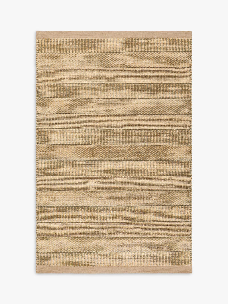 John Lewis Jute Grained Rug - Neutral/Multi L180 x W120 cm
