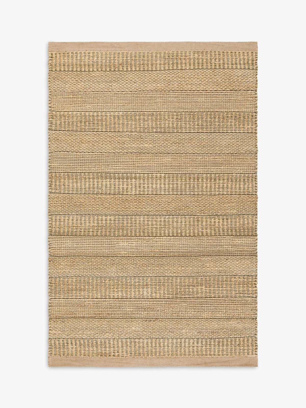 John Lewis Jute Grained Rug - Neutral/Multi L180 x W120 cm